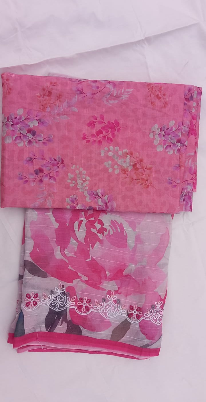Tawakal 2 piece doriya lawn shirt and embroided dupatta