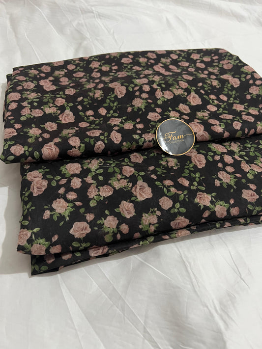 2 Piece kesariya Jacquard Fancy