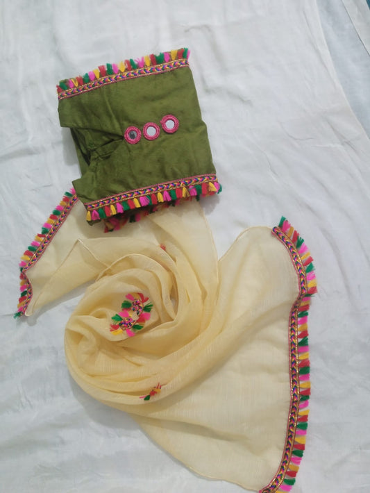 Pure lawn dress with khadi net dupata